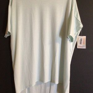LuLaRoe Solid Light Mint Irma Tunic Tee/Small